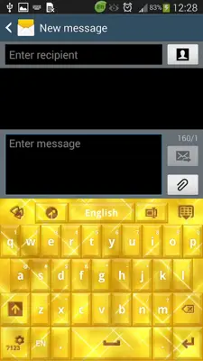 GO Keyboard Gold Glow Theme android App screenshot 0