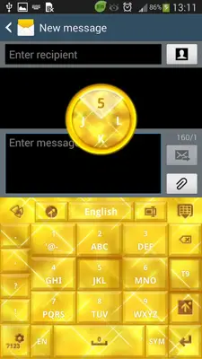 GO Keyboard Gold Glow Theme android App screenshot 1