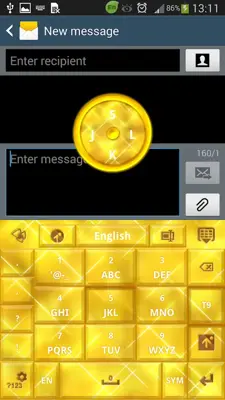 GO Keyboard Gold Glow Theme android App screenshot 2