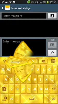 GO Keyboard Gold Glow Theme android App screenshot 3