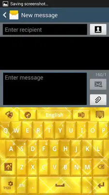 GO Keyboard Gold Glow Theme android App screenshot 4